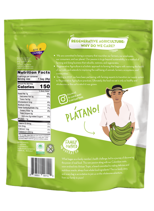 Back of Bag Multi-Pack Sea Salt Plantain Strips